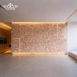 Loseta de Piedra Natural de Color Rosa, Laja de Piedra Caliza Fósil Orient Goldtop, para Piso, Pared, Escalera, Encimera, Decoración Interior y Exterior - Product Image 3