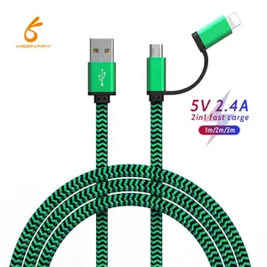Usb-кабель 2 в 1, микро-адаптер Type-C, Usb-кабель для передачи данных, синхронизации данных и быстрой зарядки, 3 А, микро-/Usb 2,0 разъем
