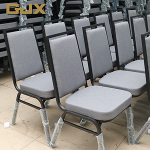 Ensemble de mobilier d'hôtel de luxe élégant, <span class=keywords><strong>chaises</strong></span> et tables empilables modernes en métal <span class=keywords><strong>noir</strong></span> et gris pour salles de banquet et événements - Product Image 1