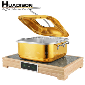 Huadison Traiteur Équipement <span class=keywords><strong>Buffet</strong></span> Royal Luxe <span class=keywords><strong>Buffet</strong></span> Doré Chauffe-Plats Pour Traiteur <span class=keywords><strong>Buffet</strong></span> - Product Image 2