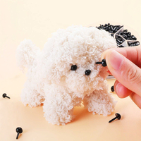 Fournitures pour loisirs créatifs : Kit de pièces pour jouets au crochet en résine noire, accessoires DIY pour la fabrication, yeux de poupée en plastique toutes tailles en boîte
