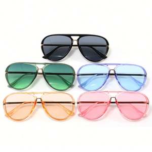 Gafas de Sol de Piloto Extra Grandes con Logotipo Personalizado, Moda Retro 2025, Montura Grande, Lentes Degradadas, Protección UV400 para Mujer - Product Image 5