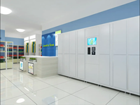 Vente flash : Armoire à clés électronique Anzi DBS-001 pour centre de fitness, casier de gym en acier laminé à froid, étanche IP54, fixation murale/sol