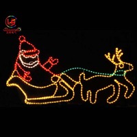 Lámpara LED 2D Animada de Santa Claus de Zhongshan Longshine, Modelo Grande para Decoración de Exteriores