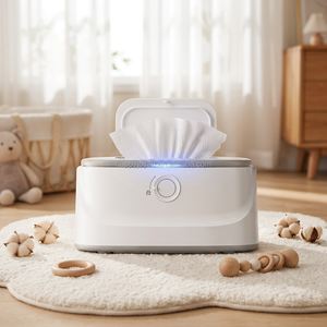 Température constante et chauffage réglable sur 3 niveaux pour des lingettes humides chaudes et confortables pour les nouveau-nés. Lumière LED douce intégrée. - Product Image 1