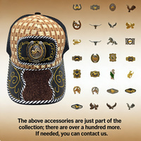 Gorra Snapback Unisex Personalizada con Logotipo Metálico 3D de Herradura, Bordado de Personajes en Mezclilla, Malla, Lona y Jersey, Estilo Western Étnico y a la Moda