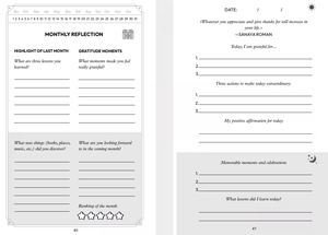 Diario de autocuidado de tela de lino A5 personalizado Planificador de bienestar diario sin fecha para mujeres y hombres para practicar el pensamiento positivo - Product Image 6