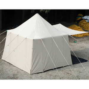 Tienda de Campaña de Lona Inclinada Personalizada con Ventana Trasera y Puerta Única en Tela de Algodón Repelente al Agua - Product Image 6