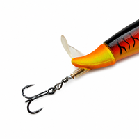 Leurre de pêche flottant articulé Topwater Prop Tail 100mm 13g pour la pêche en surface, leurre dur pour Black-bass, Brochet, Perche, avec hameçon triple
