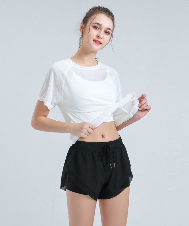 Women's Summer Quick Dry Gym T Shirt Loose Fit Running Yoga Top, Breathable Workout Tee