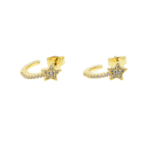 Pendientes de Gancho con Diseño de Estrella, Estilo Europeo, con Circonitas, para Mujer, Joyería de Moda, Regalo de Navidad - Product Image 4