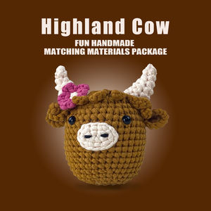 Kit <span class=keywords><strong>de</strong></span> démarrage pour crochet <span class=keywords><strong>de</strong></span> vache des Highlands, tutoriel vidéo détaillé, guide illustré, matériaux <span class=keywords><strong>de</strong></span> qualité supérieure, ensemble cadeau artisanal tout-en-un - Product Image 1