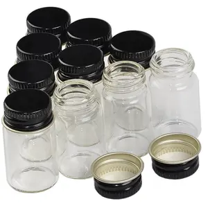 5ml 7ml 10ml 15ml Aluminum Cap Clear Glass Bottles Clear Tiny Empty Sample Vials For Gift Party Favors