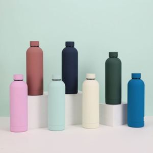American Style Rubber Painting Custom Logo Vacuum <b>Thermos</b> <b>Bottle</b> Small Mouth Sports Water <b>Bottle</b> With Strap - Product Image 4