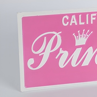 Panneau mural décoratif personnalisé en métal rose California Princess
