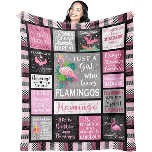 Couverture en flanelle à motif floral, couverture de sieste, lavable en machine, résistante à la décoloration, pour chambre à coucher, salon, impression personnalisée - Product Image 1