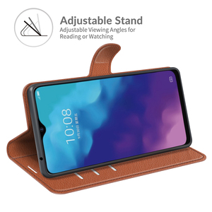 Para <span class=keywords><strong>Zte</strong></span> <span class=keywords><strong>V30</strong></span> V50 <span class=keywords><strong>Vita</strong></span> <span class=keywords><strong>4G</strong></span> Lichi Grain Folio Pu Funda de cuero con tapa tipo billetera - Product Image 2