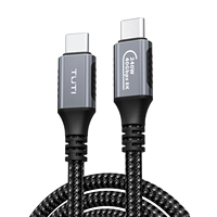 Câble USB4 240W tressé pour transmission de données haute vitesse et durable, 1m/2m, 40 Gbit/s, 8K@60Hz, câble audio/vidéo tressé pour ordinateur