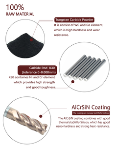 Hot bán 4F góc bán kính End Mill Router <span class=keywords><strong>bit</strong></span> hrc55 Carbide phay Cutter <span class=keywords><strong>CNC</strong></span> công cụ - Product Image 6