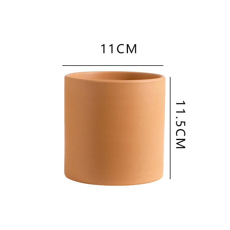 Cilindro de cerámica roja 11*11,5-mediano