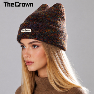 Gorros de Punto de Felpa con Orejas de Gato, Teñidos a Mano, de Alta Calidad, Personalizados al por Mayor, Cálidos para Invierno, Multicolores, Unisex - Product Image 2