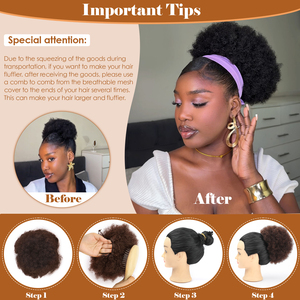 Chignon <span class=keywords><strong>Afro</strong></span> à cordon <span class=keywords><strong>de</strong></span> serrage, <span class=keywords><strong>queue</strong></span> <span class=keywords><strong>de</strong></span> <span class=keywords><strong>cheval</strong></span> 100% cheveux humains, bouclés crépus, durables, naturels, doux et lisses, <span class=keywords><strong>queue</strong></span> <span class=keywords><strong>de</strong></span> <span class=keywords><strong>cheval</strong></span> à clipser - Product Image 5