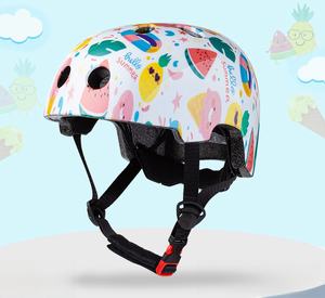 Casque pour enfants à motif floral pour le roller, le skateboard, la sécurité, casque de vélo d'équilibre simulé en une seule pièce - Product Image 3