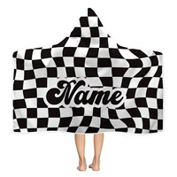 Personalisierte Decke mit Eigenem Namen und Logo, Farbdruck, Tragbarer Kapuzenpullover, Gemütliche Übergroße Heimdecke, Warme Winter-Geschenke