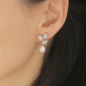 Eleganti Orecchini Pendenti a Goccia a Forma di Foglia per Donne, Orecchini Pendenti a Forma di Marquise, Gioielli di Moda Quotidiana - Product Image 6