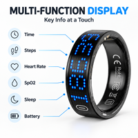 Cincin Pintar Layar Digital K80, 5.1, Kontrol Gerakan, Pelacakan Kesehatan, Pemantauan Tidur, Tahan Air 5ATM