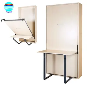 Camas Mobília Do Quarto Economia de Espaço Vertical Murphy Cama Com Mesa Dobrável Cama De Parede