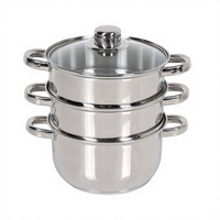 Fabricant chinois, ensemble de 4 ustensiles de cuisine de luxe en acier inoxydable 304 de qualité couscous, vente en gros d'ensembles de cuisine, marmites à soupe et à bouillon