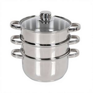 Fabricant chinois, ensemble de 4 ustensiles de cuisine de luxe en acier inoxydable 304 de qualité couscous, vente en gros d'ensembles de cuisine, marmites à soupe et à bouillon - Product Image 2