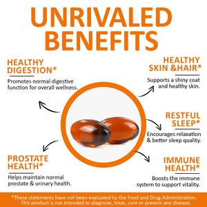 Kürbiskernöl-Kapseln Vitamin- und Nahrungsergänzungsmittel Kürbiskernöl-Supplement mit Sägepalmenextrakt für Haar- und Harnwegsgesundheit - Product Image 2