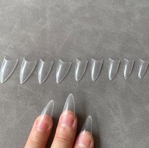 Nuovo arrivo punta per unghie a forma di <span class=keywords><strong>mandorla</strong></span> media mezza copertura lunghe unghie artificiali - Product Image 6