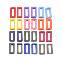 Boucle carrée en plastique de 1 pouce pour sangle de ceinture, couleur personnalisée, vente en gros