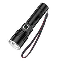 Lampe torche rechargeable ultra-lumineuse, portée de 100-200 m, en alliage d'aluminium, pour extérieur, longue portée, mini format, portable, usage domestique, grande puissance