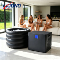 Refroidisseur d'eau LIGONG 2/3HP, refroidisseur portable pour bain de glace, unité de refroidissement par immersion froide avec filtre pour la récupération des athlètes