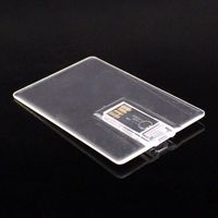Clé USB carte de crédit transparente personnalisée avec logo, qualité supérieure, 8 Go, 16 Go, 32 Go, 64 Go