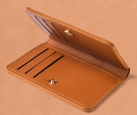 Dompet kecil kulit lembut pria dan wanita, dompet kartu kredit kulit lembut untuk pria dan wanita