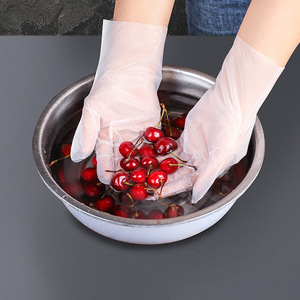 Gants jetables en PVC transparents, épais et imperméables pour la vaisselle et les travaux ménagers, 100 pièces par boîte - Product Image 2