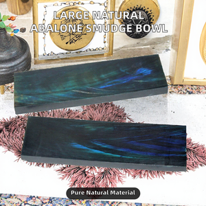 Cuenco grande natural hecho a mano de concha de abulón para quemar salvia, adorno decorativo para el hogar - Product Image 2