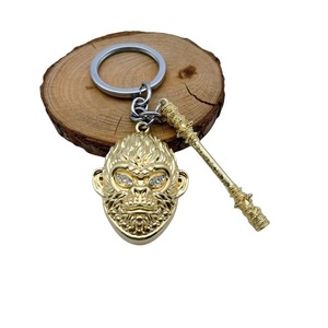 Bán Hot Black <span class=keywords><strong>Monkey</strong></span> Master Keychain Rhinestone phim hoạt hình trò chơi kim loại Keychain - Product Image 6