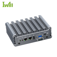 Iwill N342F I5 7287U 7360U Mini PC Tanpa Kipas DDR4 2RJ45 LAN VGA HD 4USB3.0 4USB2.0 2COM RS232 Mic PC Kotak Industri