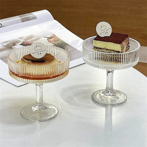 Vaso de Postre Vertical de Vidrio Vintage, Tazón Transparente para Helado, para Tiramisú, Pudín, Vajilla Elegante para <span class=keywords><strong>Café</strong></span>, Bodas, Uso Doméstico y Regalo - Product Image 5