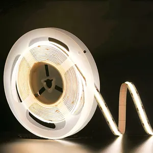 Factory COB LED Strip 320 384 480 528 LEDs DC 12V 24V RA 90 Furniture Wardrobe Decor Flexible LED Tape Light