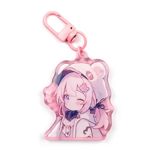 Hinchee Xu Hướng Thư Acrylic Long Lanh Epoxy Ba Chiều Keychain Kpop Hai Mặt Anime Tùy Chỉnh Cá Nhân Acrylic Keychain