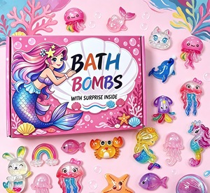 Bombes de <span class=keywords><strong>bain</strong></span> effervescentes colorées en forme de poisson au sel <span class=keywords><strong>marin</strong></span>, lot de 12 bombes de <span class=keywords><strong>bain</strong></span> océaniques avec <span class=keywords><strong>jouet</strong></span> flottant surprise et éducatif, coffret cadeau - Product Image 6