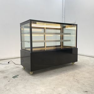 Vitrine réfrigérée commerciale en verre trempé pour l'exposition de gâteaux et pâtisseries françaises dans les pâtisseries de centre-ville - Product Image 4