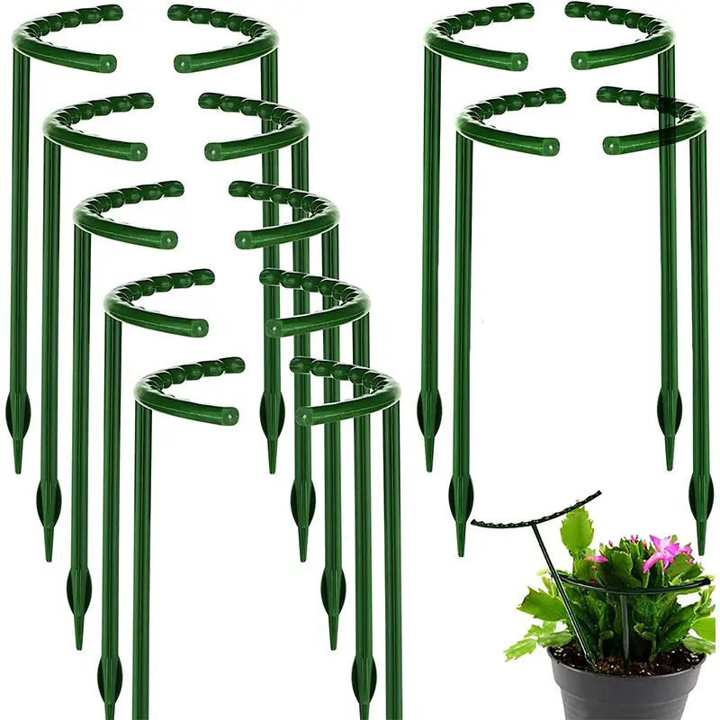 Peコーティングされたガーデンステークスプラスチック植物ステーク金属ガーデンサポート植物サポートスティック金属プラスチックコーティングされた鋼管